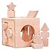 AniYY - Sorter cubo in legno per bambini, non verniciato, giocattolo educativo per bambini, impilabile e abbinato, puzzle per bambini