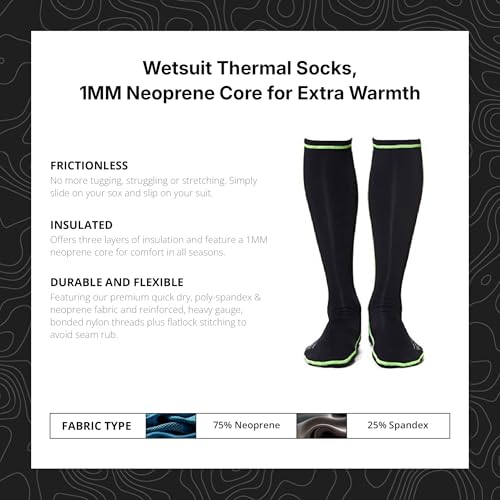 Wetsox Thermals Wetsuit Socks | Comfortable, Insulated Diving & Surfing Socks for Cold Water, Non-Slip, Quick-Dry, Durable Outdoor Gear | 1 MM Neoprene for Extra Warmth | X-Large - Thumbnail 3