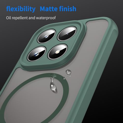 Image of Compatible with Xiaomi 17 Case Cover,Compatible with MagSafe,Anti-Fall,Compatible with Xiaomi 17 5G 25113PN0EC Cell Protective Phone Case Green