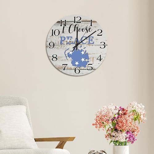 Horloge murale ronde Micronésie de voyage décorative à piles - 6