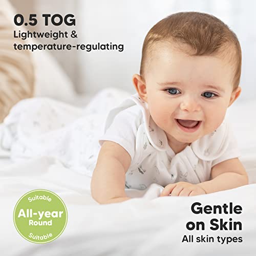 Image of 1-Pack Organic Baby Sleep Sacks, 100% Cotton 0.5TOG (KeaStory, 6-18M) | Soft Breathable, Baby Wearable Blanket, Toddler Sleeping Sack 6-18 Months, Easy to Wear Transitional Swaddles for Newborns