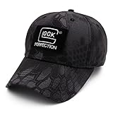 ISWMM Unisex Baseballkappen mit Klettverschluss Sport Angeln Outdoor Jagd Dschungel Hüte Taktischer Stil Schießen Sport Baseball Cap, GLK - Black Python, One Size