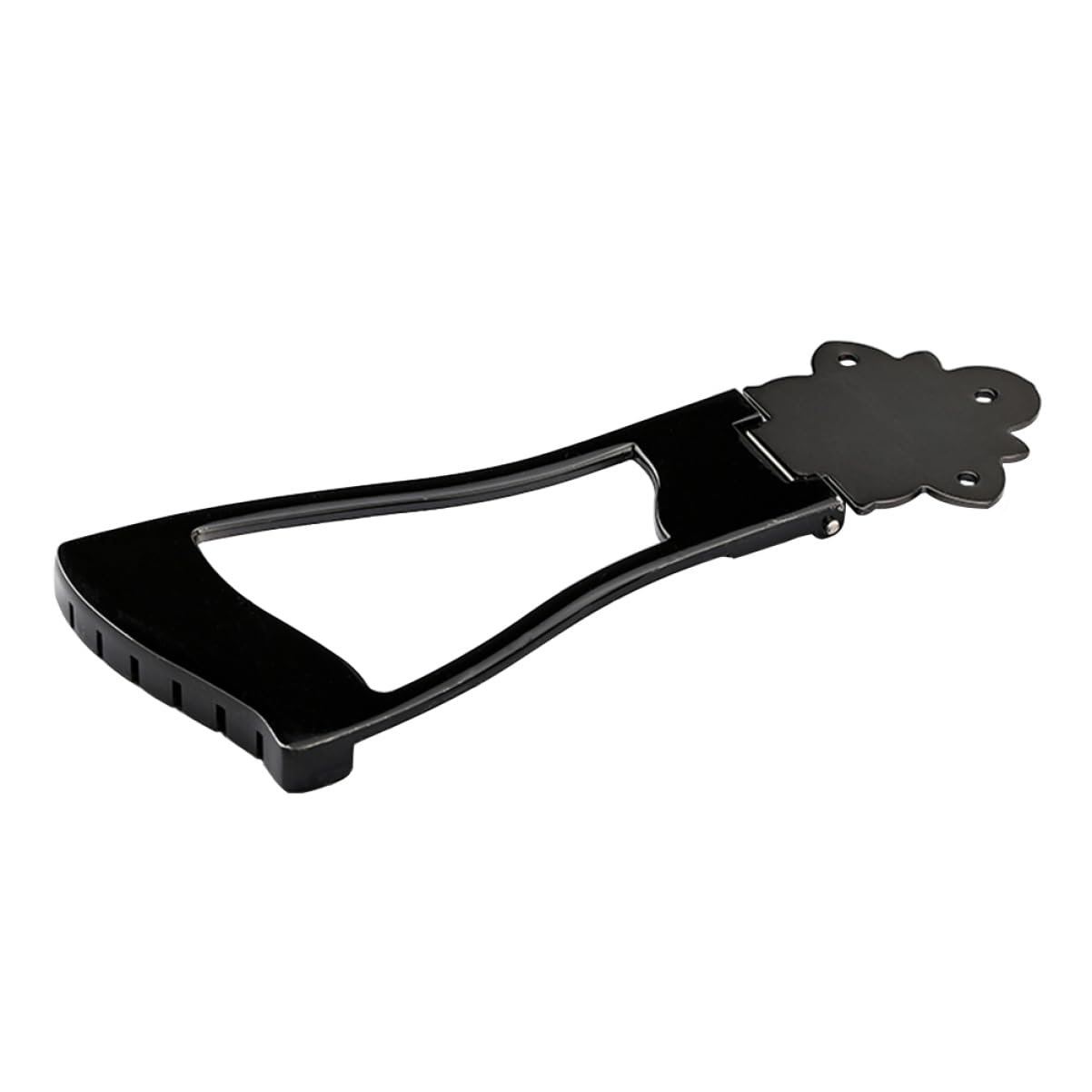 HEMOTON Tailpiece Guitar Metal Guitar Tailpiece Bridge Archtop Black Saddle Bass Fixed Easy Replacement