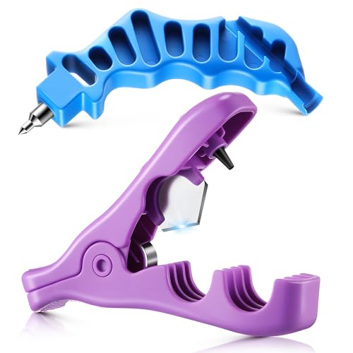 Feekoon Drip Irrigation Tubing Cutter Hole Punch Tools 2 in 1 Hole Punch & Tubing Cutter 2 in 1 Drip Irrigation Tool for 1/4 Fitting Emitter Insertion for Outdoor Garden Lawn Pipe System Hose.