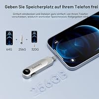 fanxiang 64GB USB Stick 80MB/s Hochgeschwindigkeit USB 3.2 Gen1 Type-C + Lightning Kompatibel mit Windows, Mac, iOS – Ansicht 3