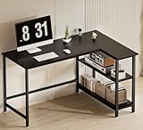 L字デスク ゲーミングデスク 机 PCデスク 幅110cm パソコンデスク 右棚左棚 学習机 オフィスデスク 収納袋付き作業机