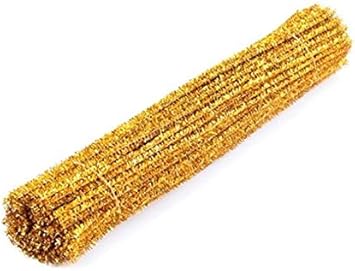 Amazon Com Gold Chenille Stems Pipe Cleaners For Diy Art Creative Crafts Decorations Arts Crafts Sewing