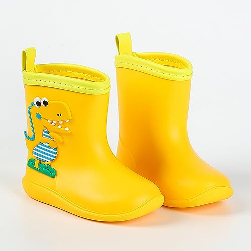 Little Child Toddler Boys Girls Multicolor Rain Boots Dinosaur Print Non Slip Flat Rain Shoes Light up Rain2