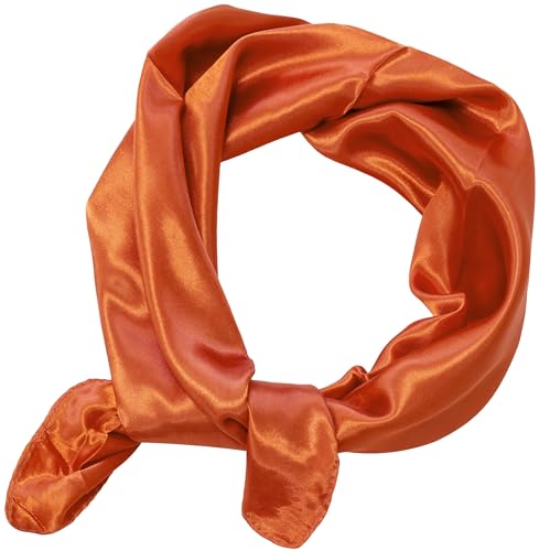 AERZETIX - C74200 - Bufanda decorativa en poliéster 60% y seda 40% - en forma cuadrada 60x60cm - color naranja claro