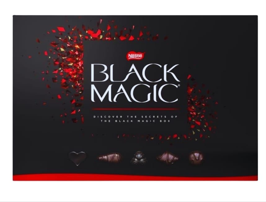 Black Magic Dark Chocolate Box 174g-Mother's Day Father's Day Valentine Chocolate Gift for Kids and Adults