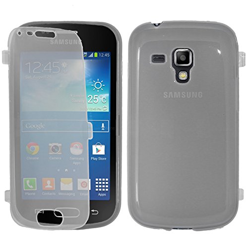 ebestStar - Coque Compatible avec Samsung Galaxy Trend S7560, S Duos S7562 Etui Housse Silicone Gel Portefeuille, Noir [Appareil: 121.5 x 63.1 x 10.5mm, 4.0'']