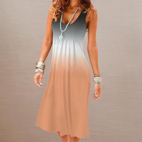 Image of AELSON Womens Summer Casual Sleeveless Mini Printed Vest Dresses
