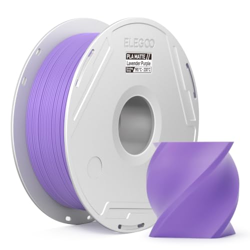 Image of ELEGOO Matte PLA 3D Printer Filament with Reusable Spool,1.75 mm Printing Filament Lavender 1 kg, Dimensional Accuracy + /- 0.02 mm, Compatible with Most 3D Printers