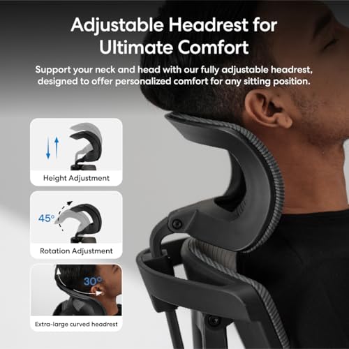 AUTONOMOUS ErgoChair Pro Ergonomic Office Chair Foam Black Adjustable Lumbar Support, Rolling Swivel - Home office Desk Chairs with Wheels and Arms - Ergonomic Desk Chair Comfy for Gaming & Long Hours - Image 5