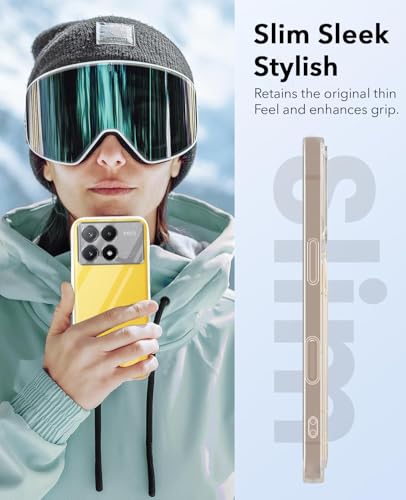 Image of Jkobi Back Cover Case for Poco X6 Pro 5G (Hard Anti Yellow Clear Case | Drop & Camera Protection | Shockproof Polycarbonate)