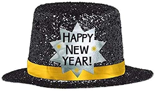 Amscan Black 250400.1 New Year Top Hat, 1Ct, 2" #TOP7