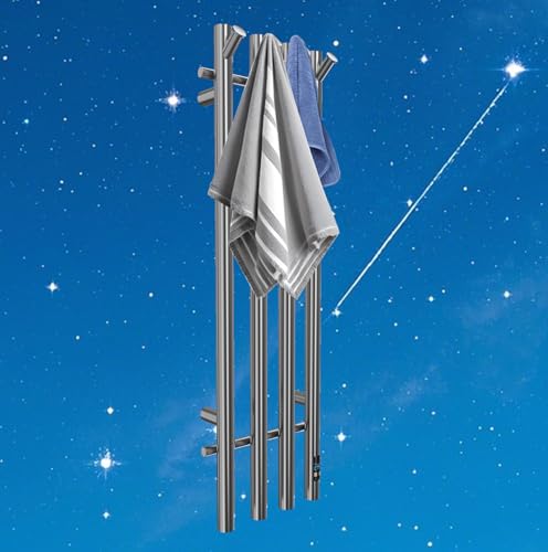 Gold 4-Bar Wall Mounted Towel Warmer with Timer