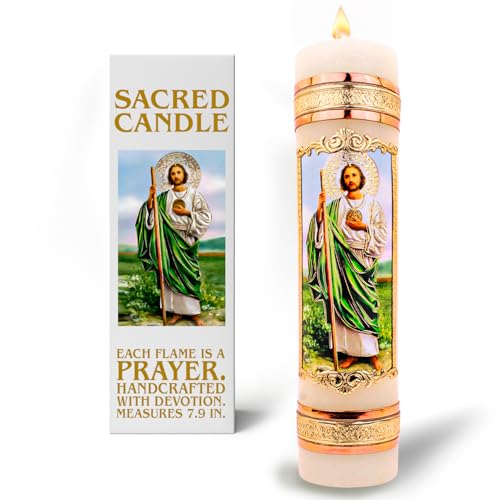 The Magnificient Prayer Candles Collection - Our Lady of Guadalupe Religious Candles - Catholic Candle cirios religiosos catolicos Jesus Candle st Jude - veladoras mexicanas velas para bautizo