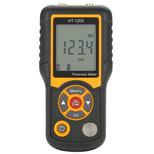 HT 1200 Medidor digital de espesor con sonda de 2 MHz y pantalla LCD para metal, plástico, cerámica y vidrio de 2 a 300 mm miniatura 3