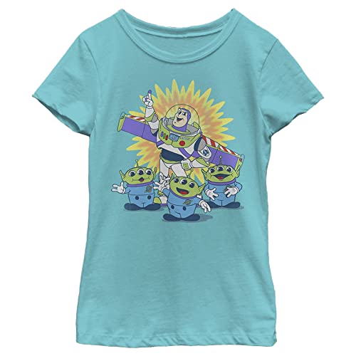 Image of Girl's Toy Story Buzz Lightyear and Aliens T-Shirt