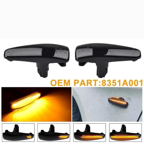 dla Mitsubishi dla Lancer dla Evo X dla Outlander dla sportu dla Mirage 2 szt. Dynamiczne boczne światło kierunkowskazu lampa obrysowa boczny kierunkowskaz kierunkowskaz kierunkowskaz