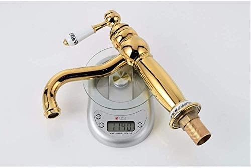 Robinetterie de lavabo plaquée or pour une salle de bain rétro chic - 5