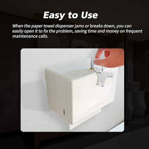 Image of Paper Towel Dispenser Key Universal Dispenser Replacement Key Compatible for Georgia Pacific Paper Towel and Toilet Paper Dispensers 10Pcs Universal Dispenser Key + 5 Pack Keychain (15)