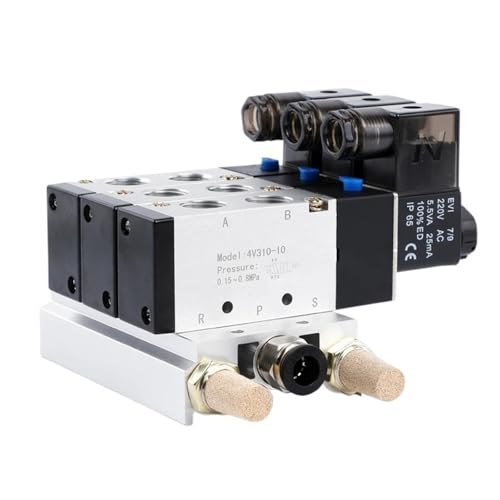 Base d'électrovanne 4V210-08 collecteur 100M-4F plaque de soupape de position 4 bits - 5