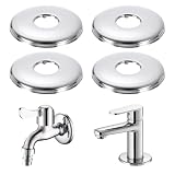 YZIRVNZ 4 Pcs Rosetta Copri Foro Muro in Acciaio Inox, copritubo termosifone, rosetta copr...