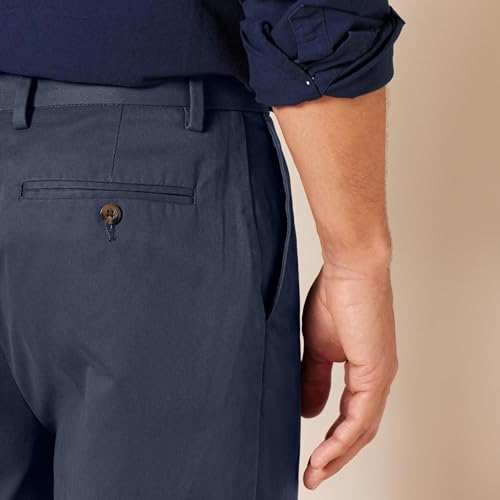 amazon essentials mens classic-fit wrinkle-resistant flat-front chino pant available in big amp tall