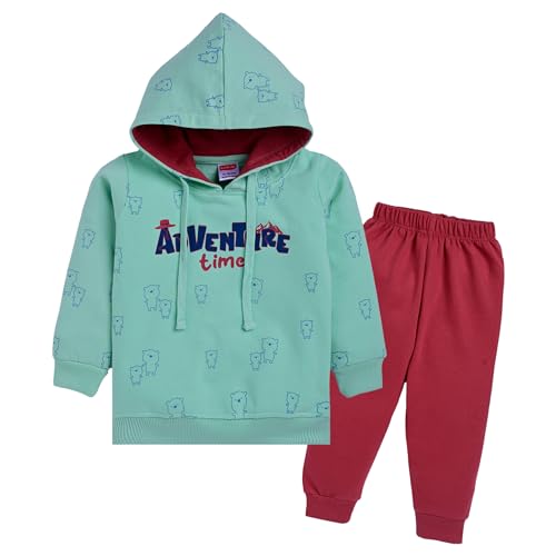 Image of LuvLap Baby Boys Full Sleeve Sweatshirt & Pyjama Set