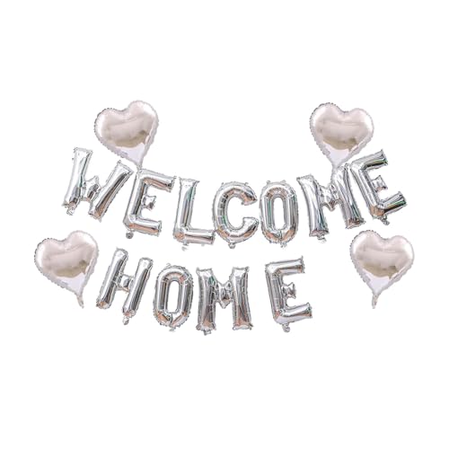 Image of Welcome Home Balloon Aluminum Film Party Decorations Welcome Party Supplies (Silver welcome home)