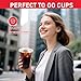 Plastic Cups with Lids 16 oz 100 pack, Clear Disposable Iced Coffee Cups with Strawless Sip Lids, Drink Cup for Cold Drinks, Iced Coffee