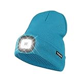 Talla Única para la Mayoría: Nuestro gorro de invierno con lámpara LED tejido y cálido tiene alta elasticidad para adaptarse a una amplia gama de tamaños de cabeza para adolescentes, hombres y mujeres.