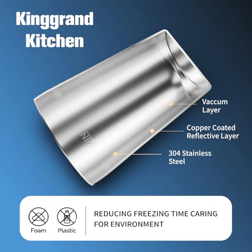 Clear Ice Cube Maker, 2.5" Easy-Release Sphere Ice Maker, Stainless Steel Clear Ice Maker (Black, 2 Pack) by Kinggrand Kitchen - Used condition - Image 5