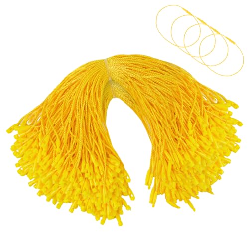 Flintronic 400x Plomben, 20cm Sicherheitsplomben aus Kunststoff, Kunststoff-Kabelbinder Tags, Logistik Transport Tags, für Koffer, Reisegepäck, Beschriftung, Kleidung, Schuhe-Gelb