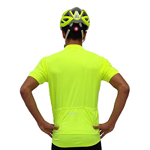 Image of TRIUMPH Warrior Mens Cycling Jersey Half Zipper Jersey Short Sleeve T-Shirt & 3-Rear Pockets with Reflective Logo