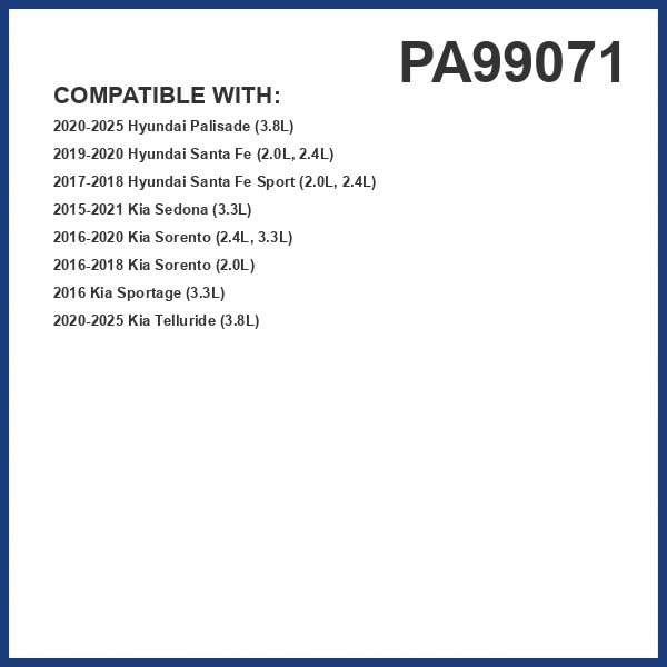 PG Engine Air Filter PA99071 | Fits 2020-2025 Kia Telluride, 2020-2025 Hyundai Palisade, 2016-2020 Kia Sorento, 2019-2020 Hyundai Santa Fe, 2017-2018 Santa Fe Sport, 2015-2021 Kia Sedona by Premium Guard - Image 2