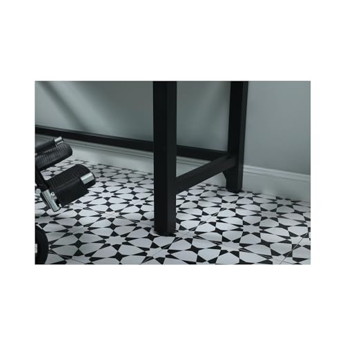 Elegant Lighting 54 Inch Ada Compliant Single Bathroom Metal Vanity in Black