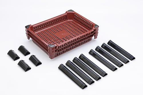 Image of U-Max Multi Tire Kitchen Storage Rack, Plastic Utility Shelf Organiser, Space Saving Storage Solution, Revolving Vegetable Rack (Maroon, 3)
