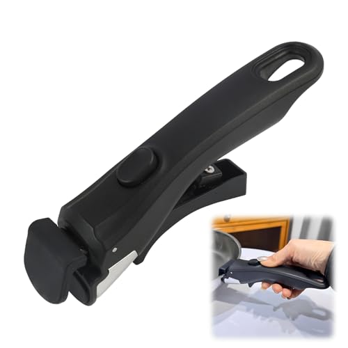 Zuahaly Poignée Détachable Résistante À La Chaleur (250°C) Pour Casseroles Et Poêles – Poignée Amovible Compatible Avec La Plupart Des Casseroles (18-25cm) –...