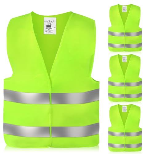 Sporgo Warnwesten Auto 4er, Warnweste Sicherheitsweste Auto...