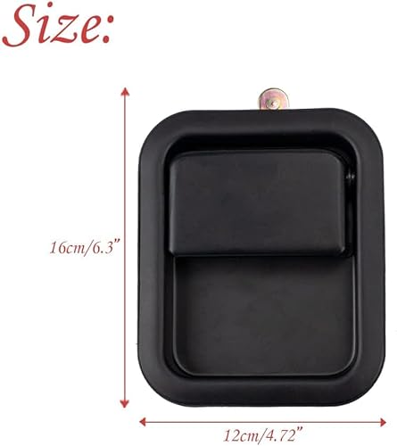 Miniatura 4 de RLB-HILON Manija de puerta exterior compatible con Jeep Wrangler 1987-2006 Jeep CJ 1976-1986 de metal resistente, 1 par de repuesto para # CH1310131