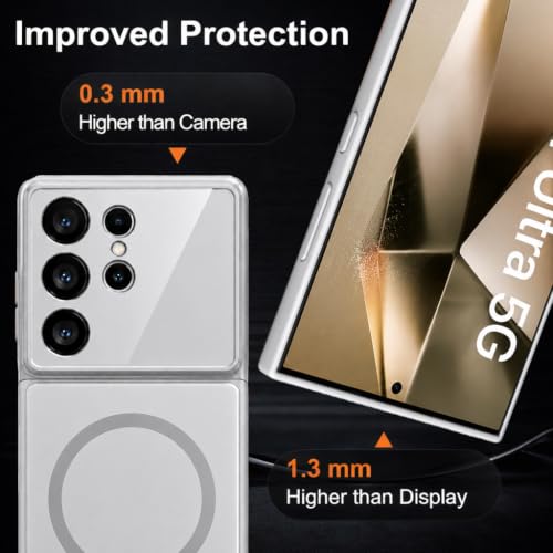Image of SHINESTAR Samsung Galaxy S24 Ultra 5G Case - Premium Shockproof Protective Cover, Wireless Charging Compatible, Slim & Durable Luxury Back Cover with Camera Protection (Silver)