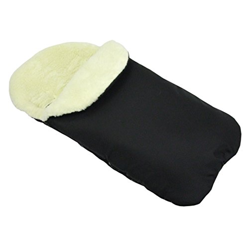 Rawstyle UNIVERSAL Winterfußsack (Schwarz) für Babyschale z.B: Maxi-Cosi, Römer etc. *18 FARBEN* LAMMWOLLE Lamm Wolle NEU Wintersack Fußsack Cover