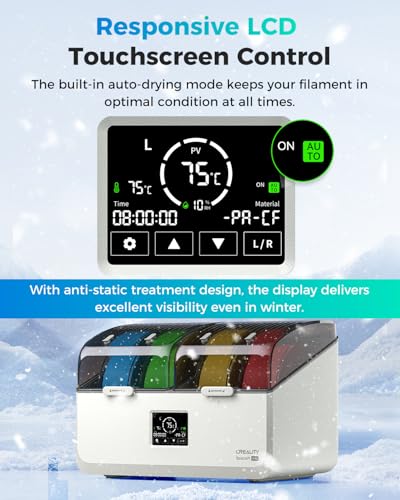 Image of Official Creality Space Pi X4 Lite Filament Dryer, 4 Spools Filament Dry Box with Dual-Chamber Heated Storage, Max 75℃ Temerature, Independent Temperature Control for PLA, PETG, ABS, TPU, Nylon, ASA