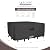 ULTCOVER 600D Tough Canvas Heavy Duty Rectangular Patio Table and Chair Cover - Waterproof Outdoor General Purpose Furniture Covers 126Lx74Wx28H inch, Black