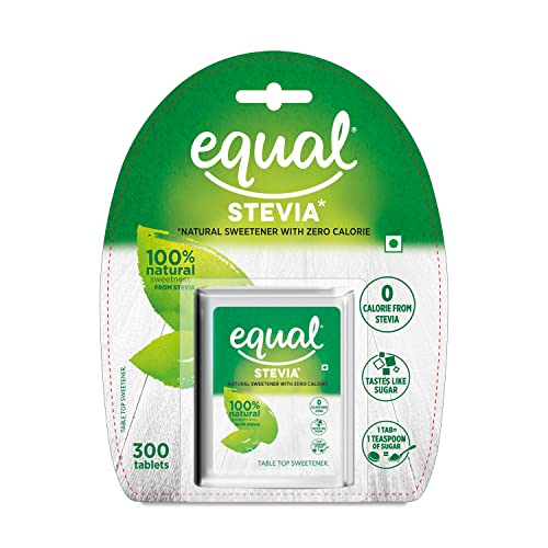 Image of Equal Stevia 300 Tablets | Plant-Based 100% Natural Sweetener | Sugar Free | Diabetic Friendly (Pack of 1)