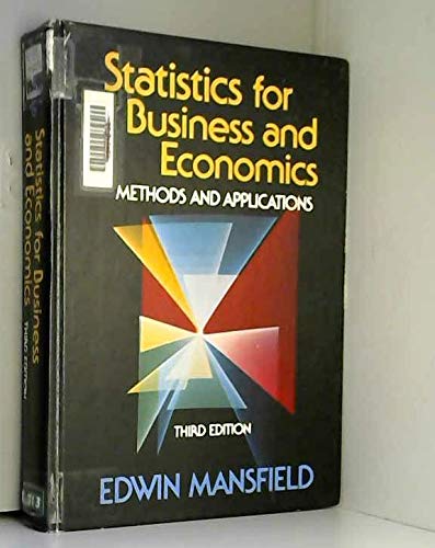 Statistics for Business and Economics: Methods ... 0393955699 Book Cover