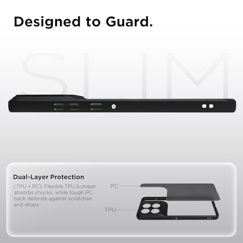 Image of RIGGEAR Shockproof Sleek Hybrid Armor Back Cover Case for Motorola Moto Edge 70 5G (Smoke Black Matte PC + Black TPU Bumper)